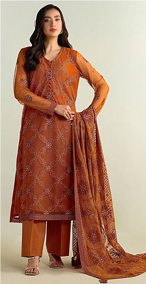 Kayseria  on  Dhanak with emb shawl